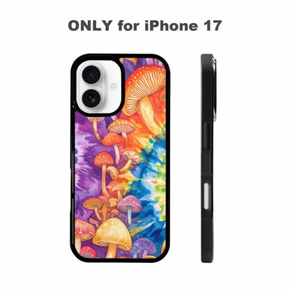 iPhone 17 Case — Mushrooms Tie Dyemushrooms Pat Tie Dye, Custom Printed Phone Case