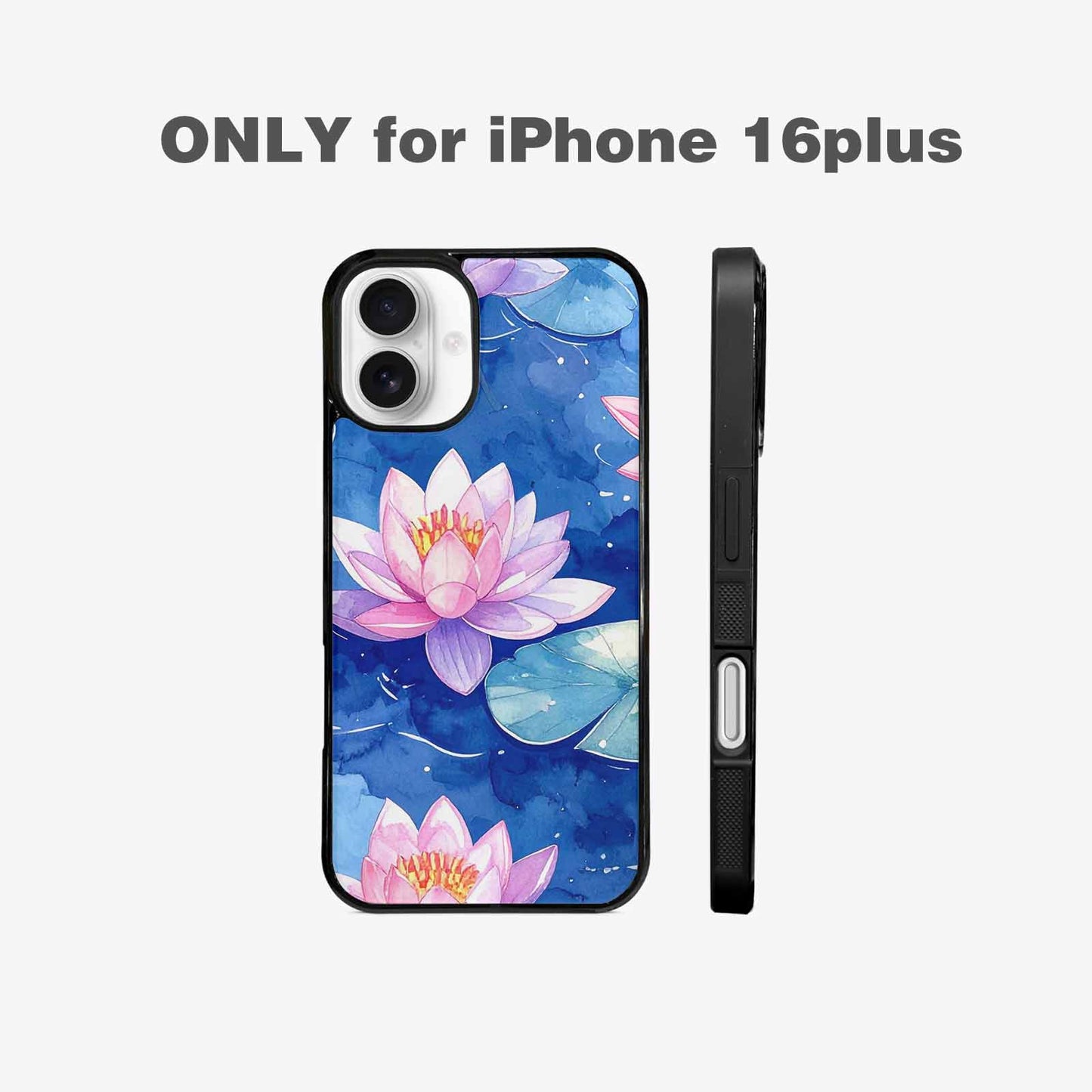 iPhone 16 Plus Case — Monet Water Lilies Painting Pattern, Custom Phone Case