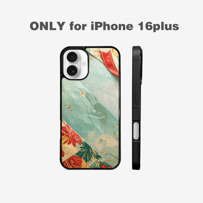 iPhone 16 Plus Case — Christmas Wrapping Paper Pattern Art Wallpaper, Custom Printed Phone Case