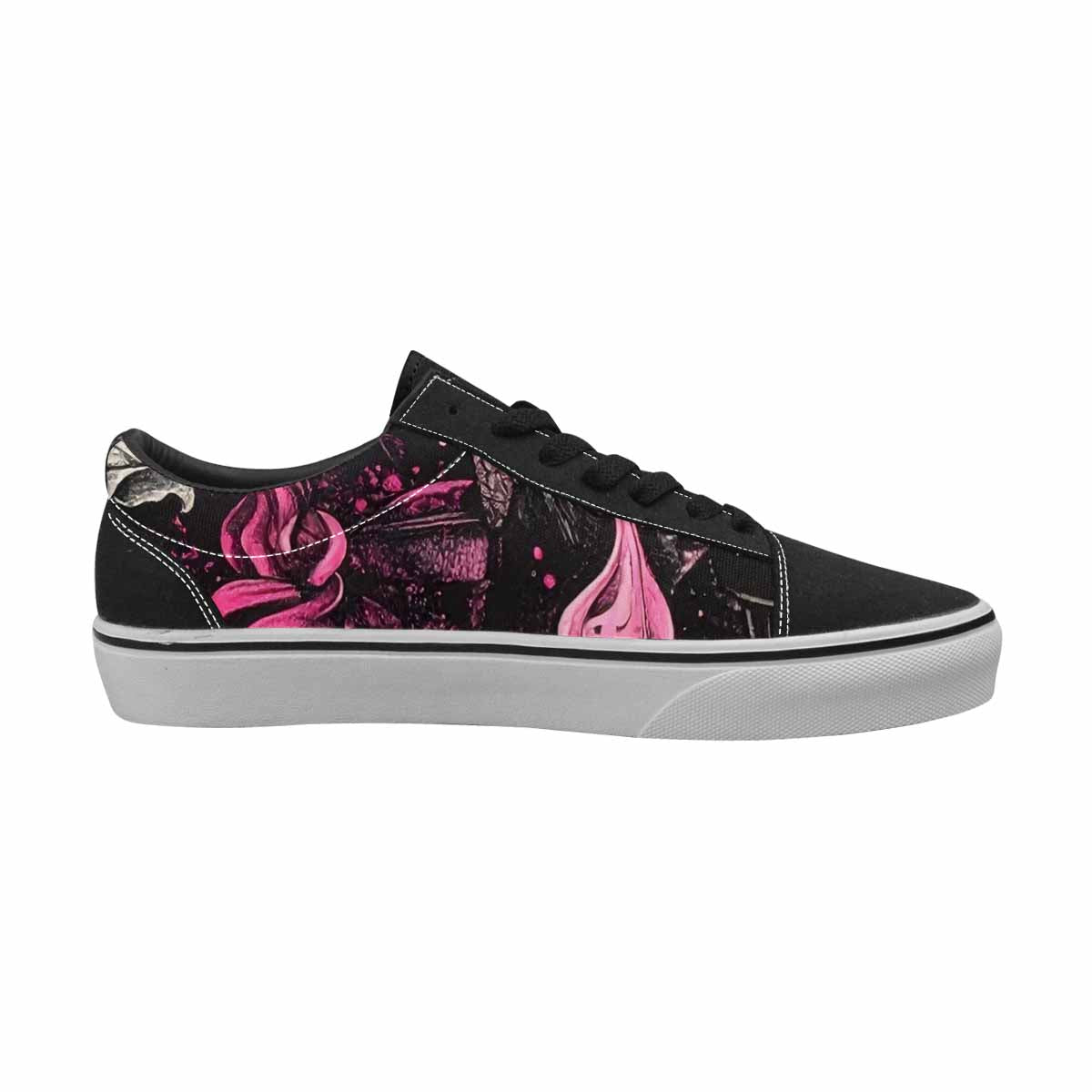 WOMEN'S Ice Cream Motif Lace-Up Canvas Surreal Custom Shoes