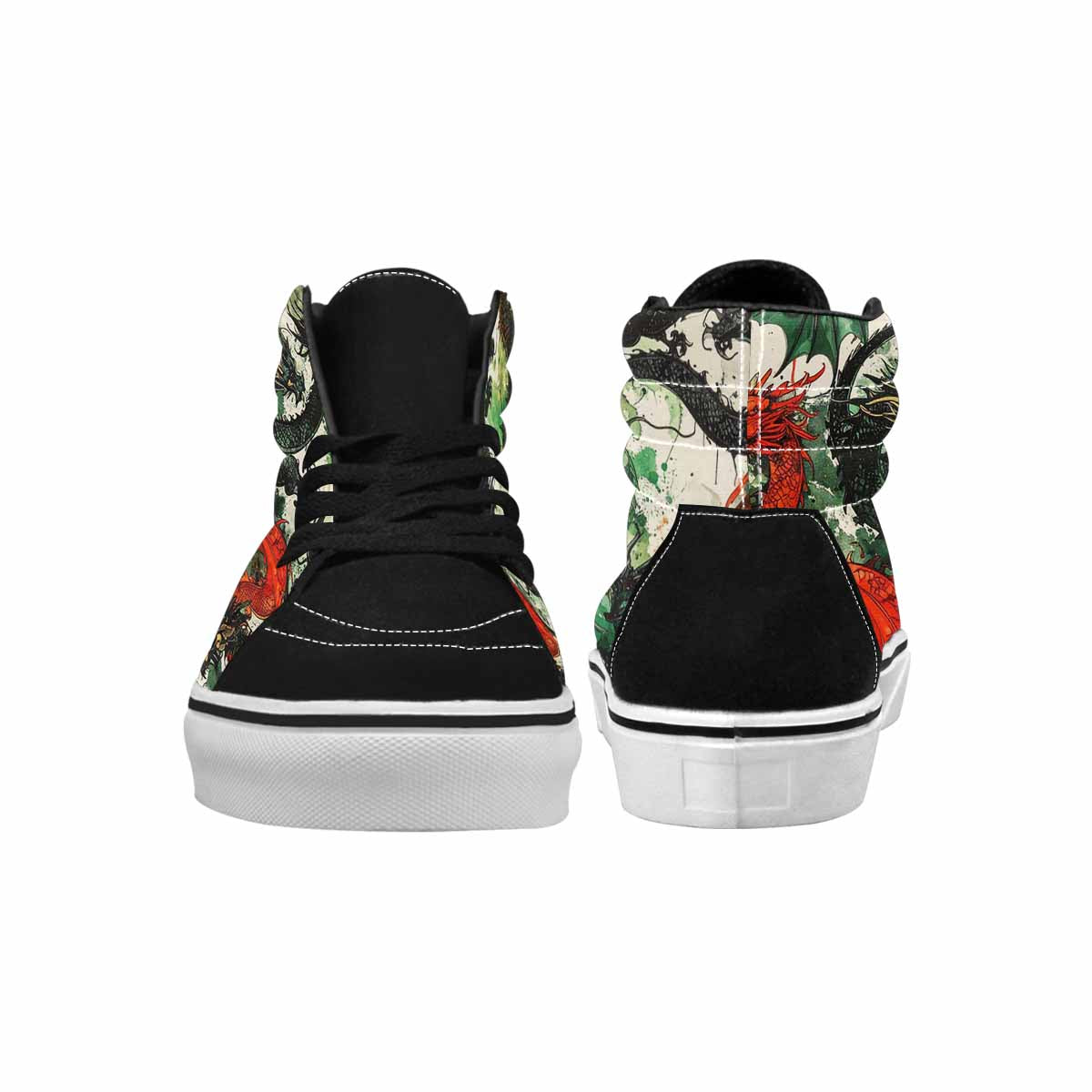 MEN'S Dragon Scale High Top Canvas Cottagecore Custom Sneakers