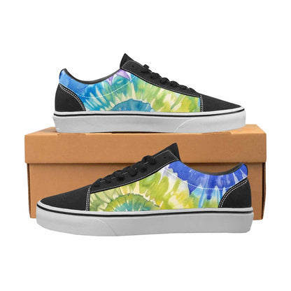 MEN'S Tie Dye Swirl Canvas Lace-Up Grunge Custom Shoes