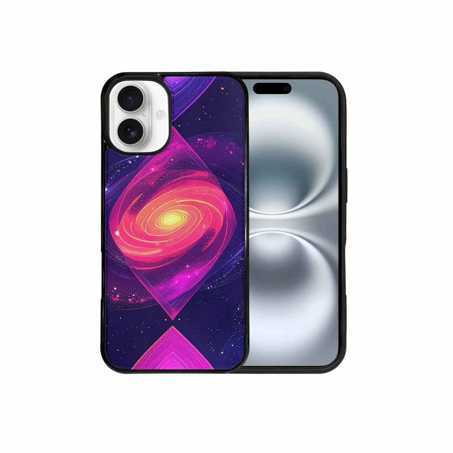 iPhone 16 Plus Case — Rose Galaxy Art Seamless Pattern Vibrant, Personalized Phone Case