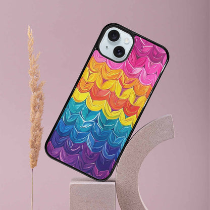 iPhone 15 Plus Case — Pansexual Flag Color Theme Small Rainbow, Custom Printed Phone Case