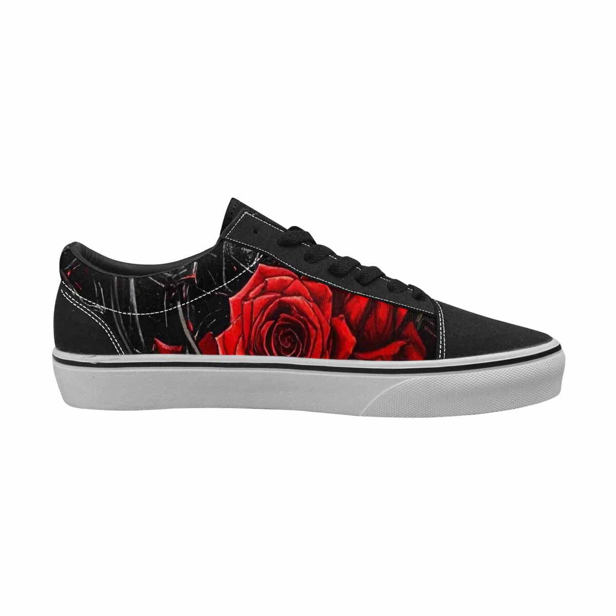 WOMEN'S Barbed Wire Coil Lace-Up Canvas Melting Art Custom Sneakers