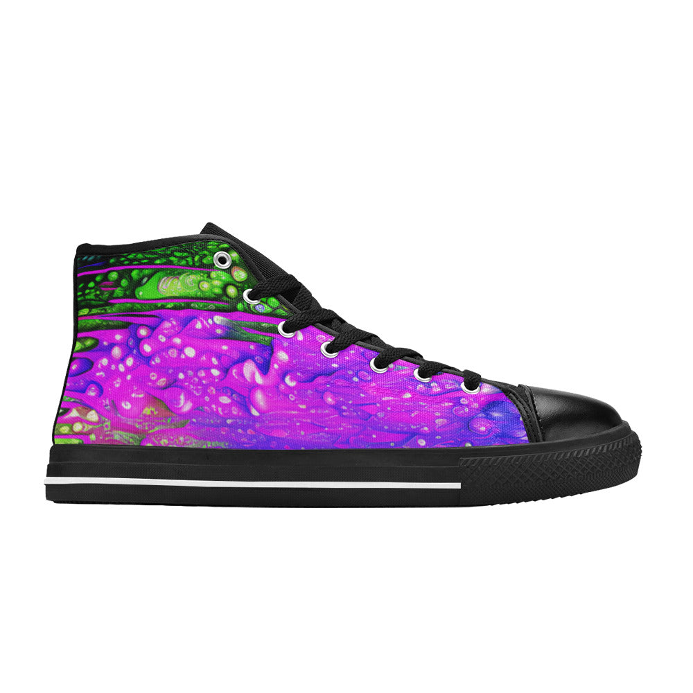 WOMEN'S Cc Acid Drip 6 High Top Canvas Surreal Custom Shoes