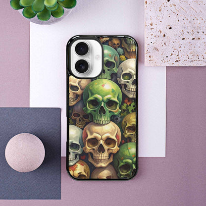 iPhone 16 Case — Skulls Camoskulls Pattern Hu E3k, Custom Printed Phone Case
