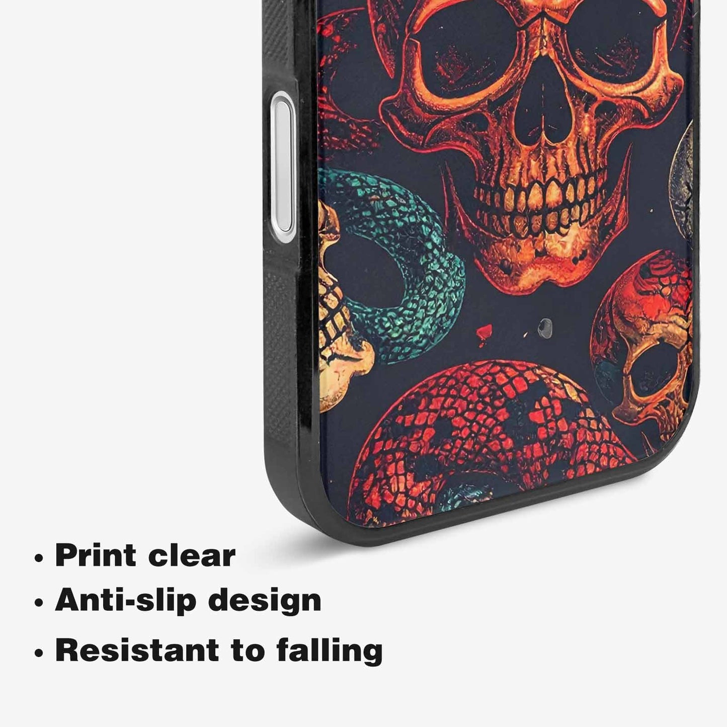 iPhone 16 Plus Case — Snake Skulls Print Custom, Custom Art Phone Cover