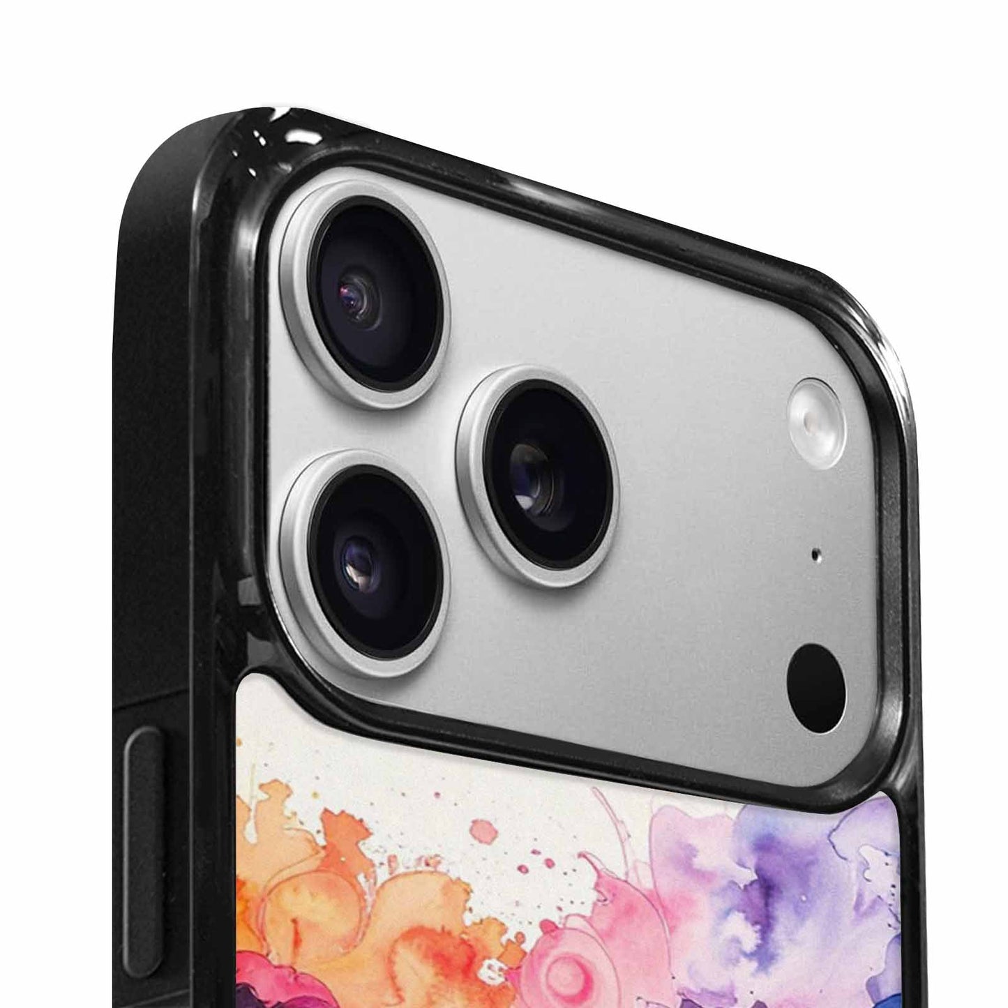 iPhone 17 Pro Case — Tie Dye Swirls Black Blue Tie, Custom Art Phone Cover