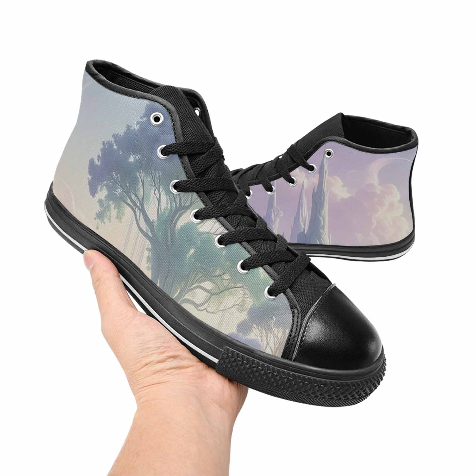 MEN'S Surrealist Dreamscape High Top Canvas Vivid Custom Shoes