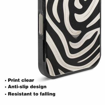 iPhone 15 Pro Max Case — Modern Zebra Stripe Solid Print Crisp, Custom Art Phone Cover