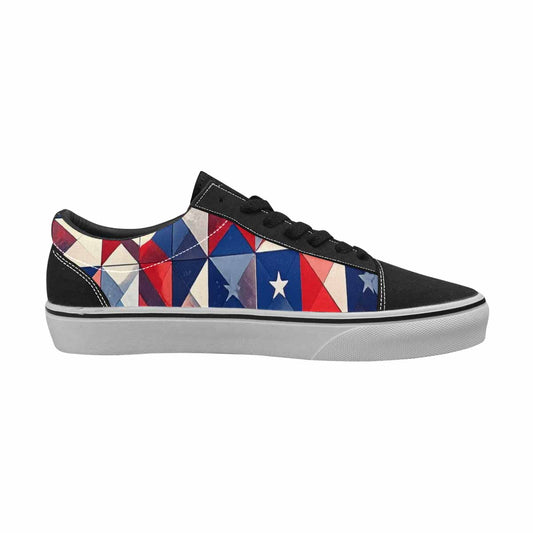 MEN'S American Flag Stars Canvas Lace-Up Neon Fantasy Custom Sneakers