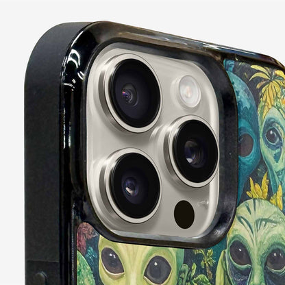 iPhone 15 Pro Max Case — Aliens Pattern Hundreds Of Sma Bcn, Custom Made Phone Cover