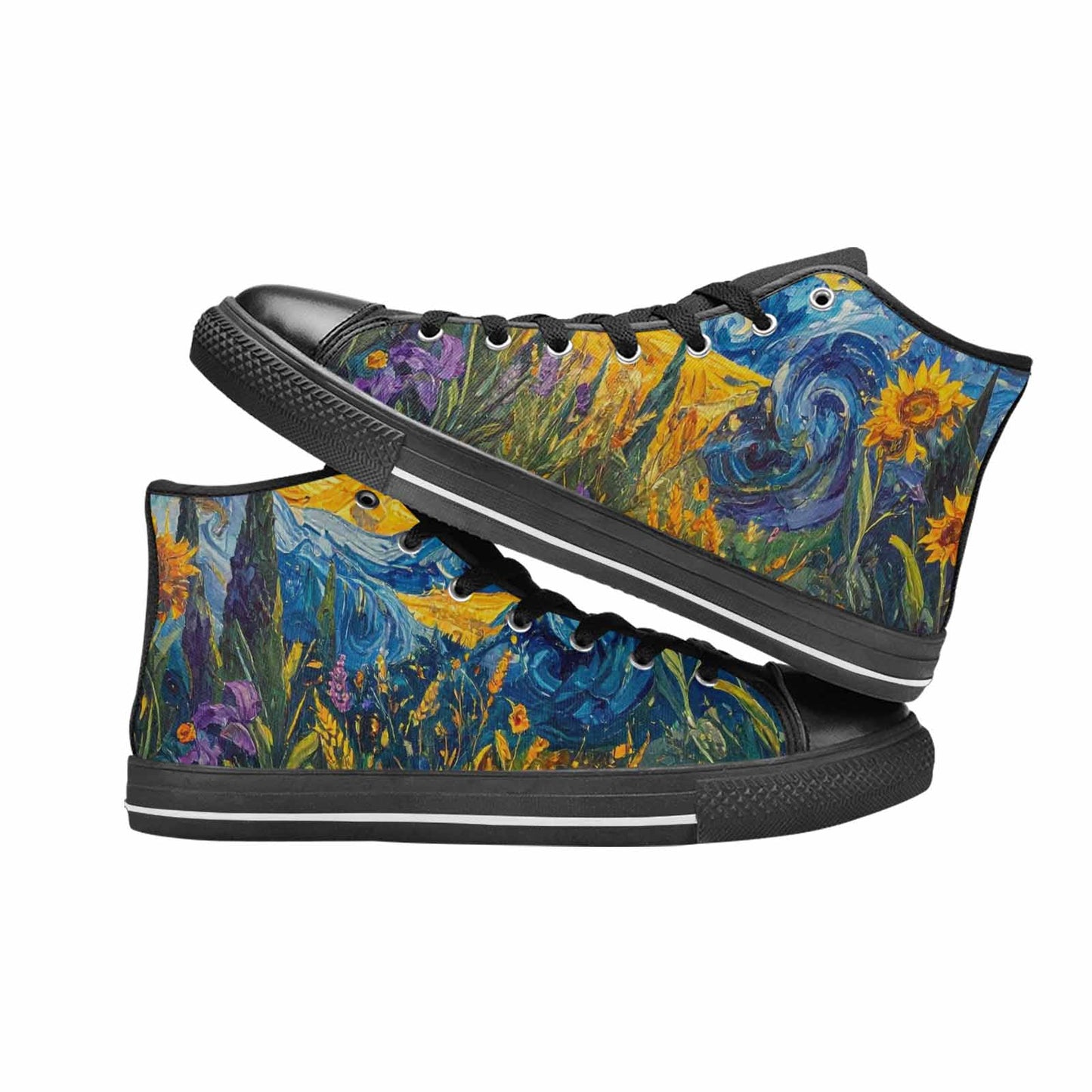 MEN'S Blend All Versions High Top Canvas Neon Fantasy Sneakers