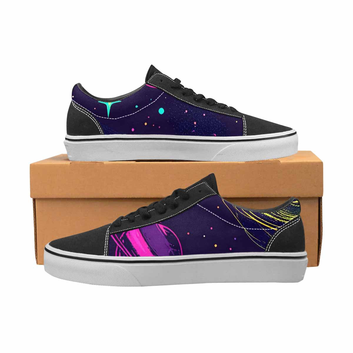 WOMEN'S Space Galaxy Astronaut Canvas Lace-Up Dark Academia Custom Shoes