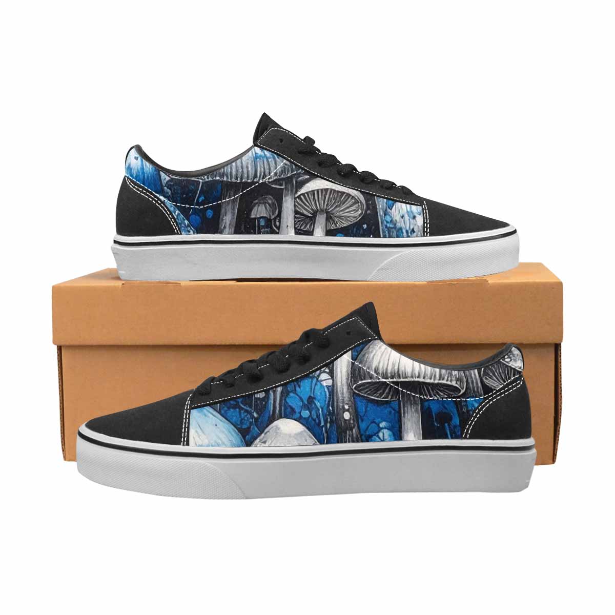 WOMEN'S Mushrooms (general) Lace-Up Canvas Neon Fantasy Custom Shoes