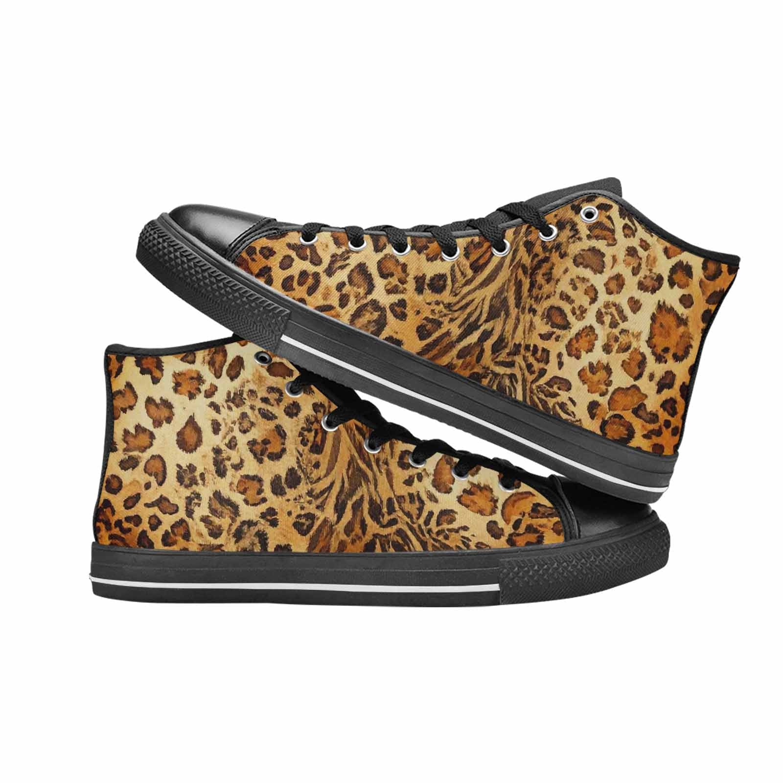 MEN'S Animal Print High Top Canvas Vivid Custom Sneakers