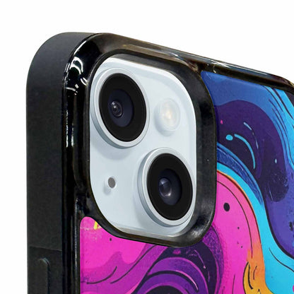 iPhone 15 Plus Case — Rick And Morty Style Art Dripping, Custom Phone Case