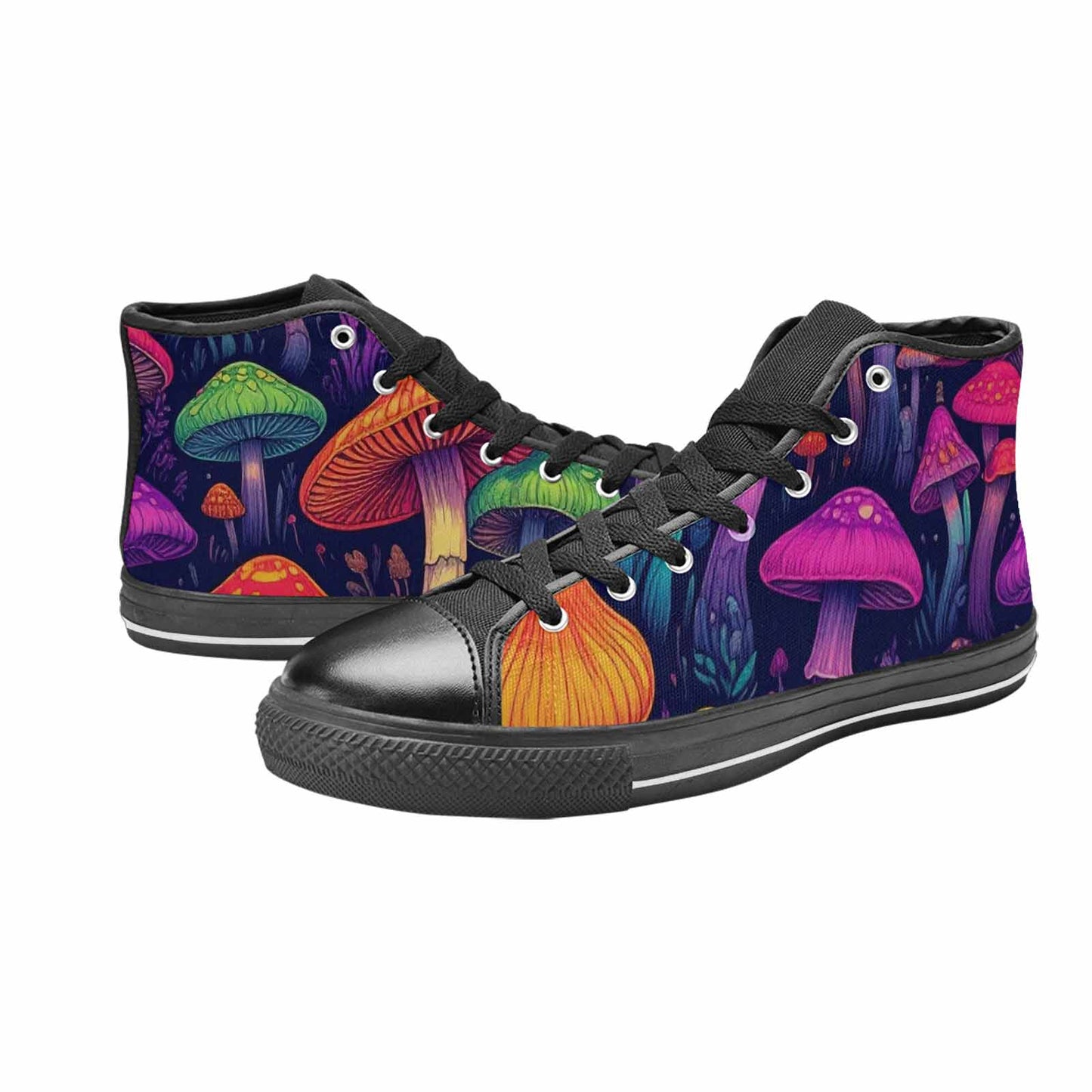 WOMEN'S Psychedelic Mushroom High Top Canvas Aesthetic Custom Shoes