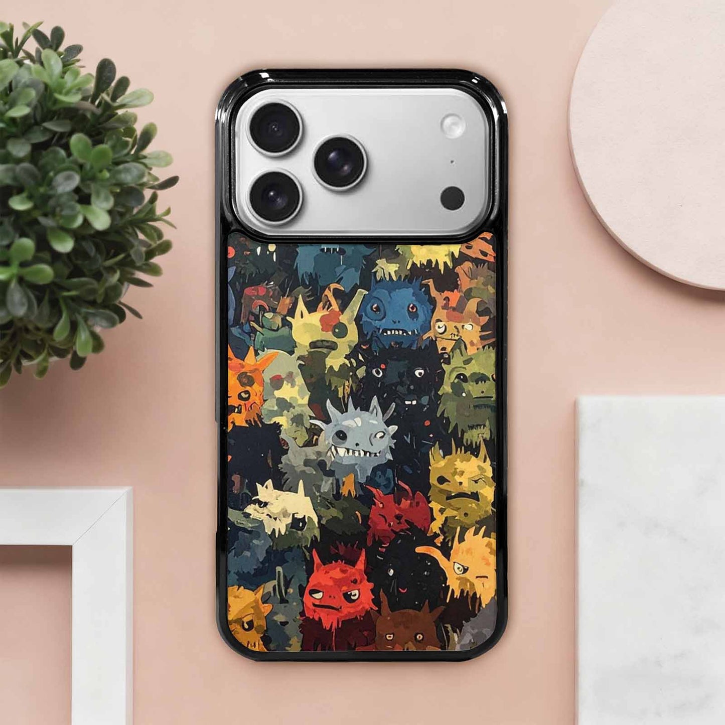 iPhone 17 Pro Max Case — Monsters Camomonsters Pattern Okl Camo, Unique Phone Case Design