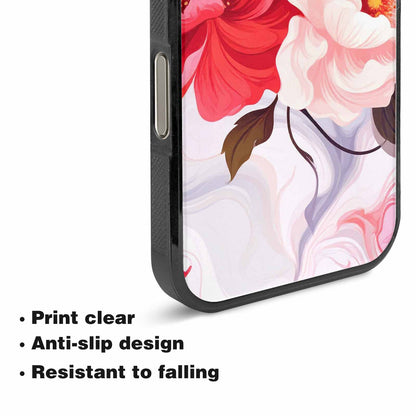 iPhone 15 Pro Max Case — Marble Floral Custom, Personalized Phone Case