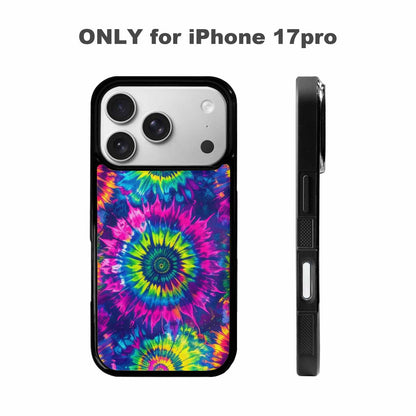 iPhone 17 Pro Case — Tie Dye Neon Acid Blended Tie, Personalized Phone Case