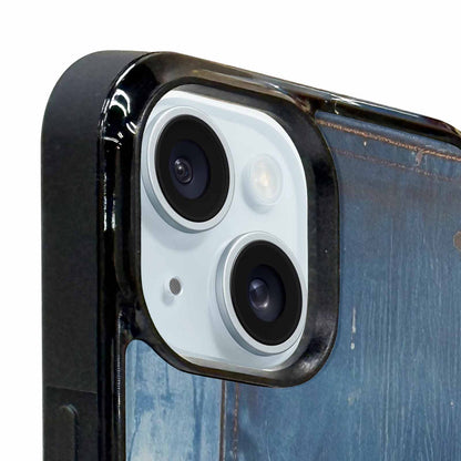 iPhone 15 Case — Denim Distressed Textures Print Edge To, Original Design Phone Case