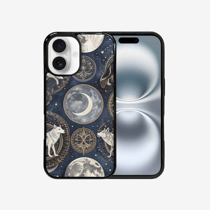 iPhone 16 Case — Wolves Everywhere Collage Overlap Small Wolf, Custom Print Case Cover