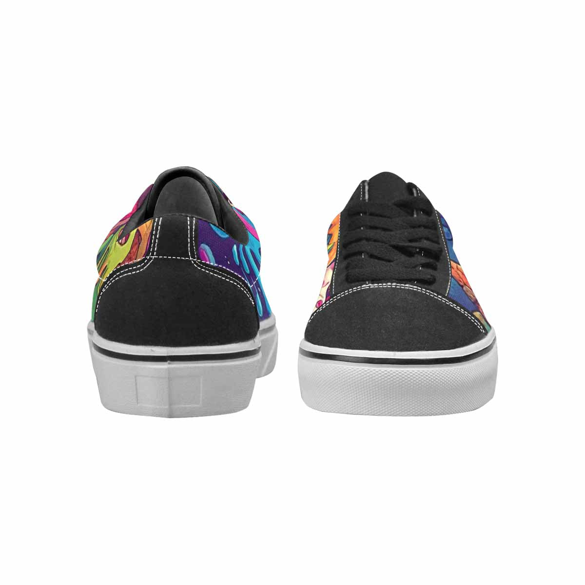 WOMEN'S Melting Ice Cream Monster Lace-Up Canvas Neon Fantasy Shoes