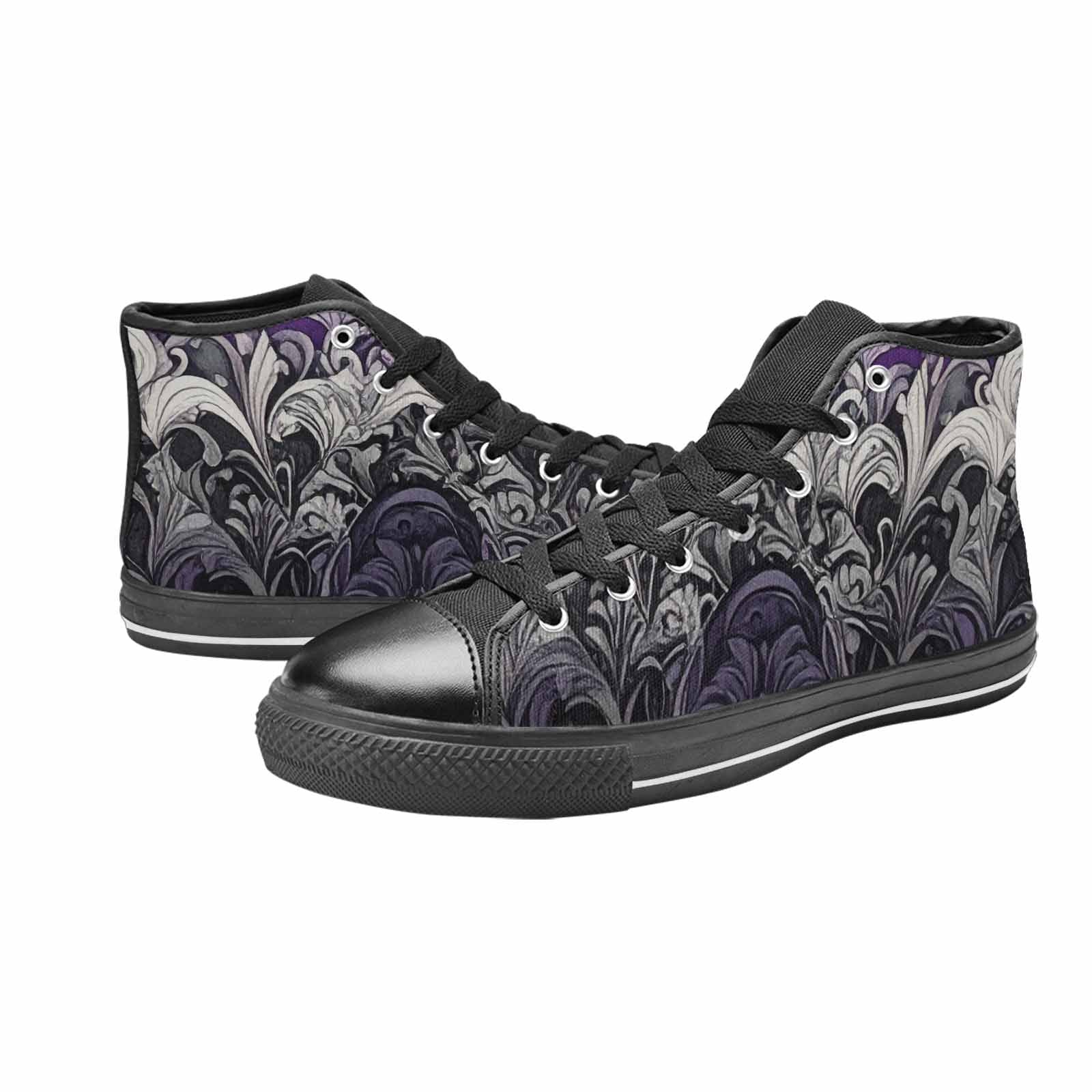 MEN'S Asexual Flag Color High Top Canvas Y2K Shoes