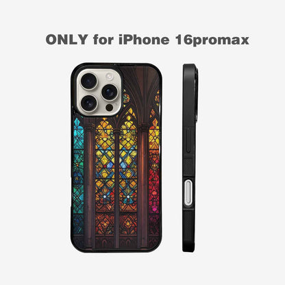 iPhone 16 Pro Max Case — Stained Glass Cathedral, Unique Phone Case Design