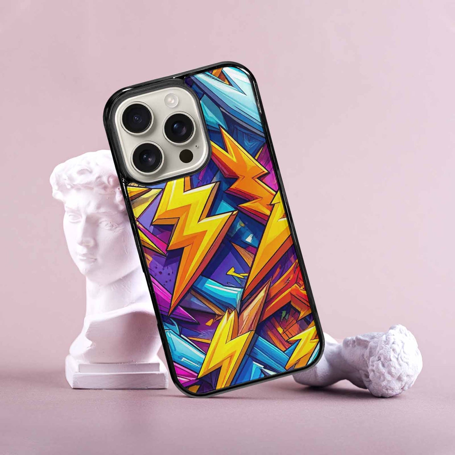 iPhone 16 Pro Case — Lightning Bolt Storm Pattern Hundreds Of, Unique Phone Case Design