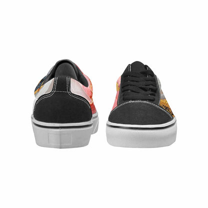 WOMEN'S Marble Vein Lace-Up Canvas Wallpaper Art Custom Sneakers