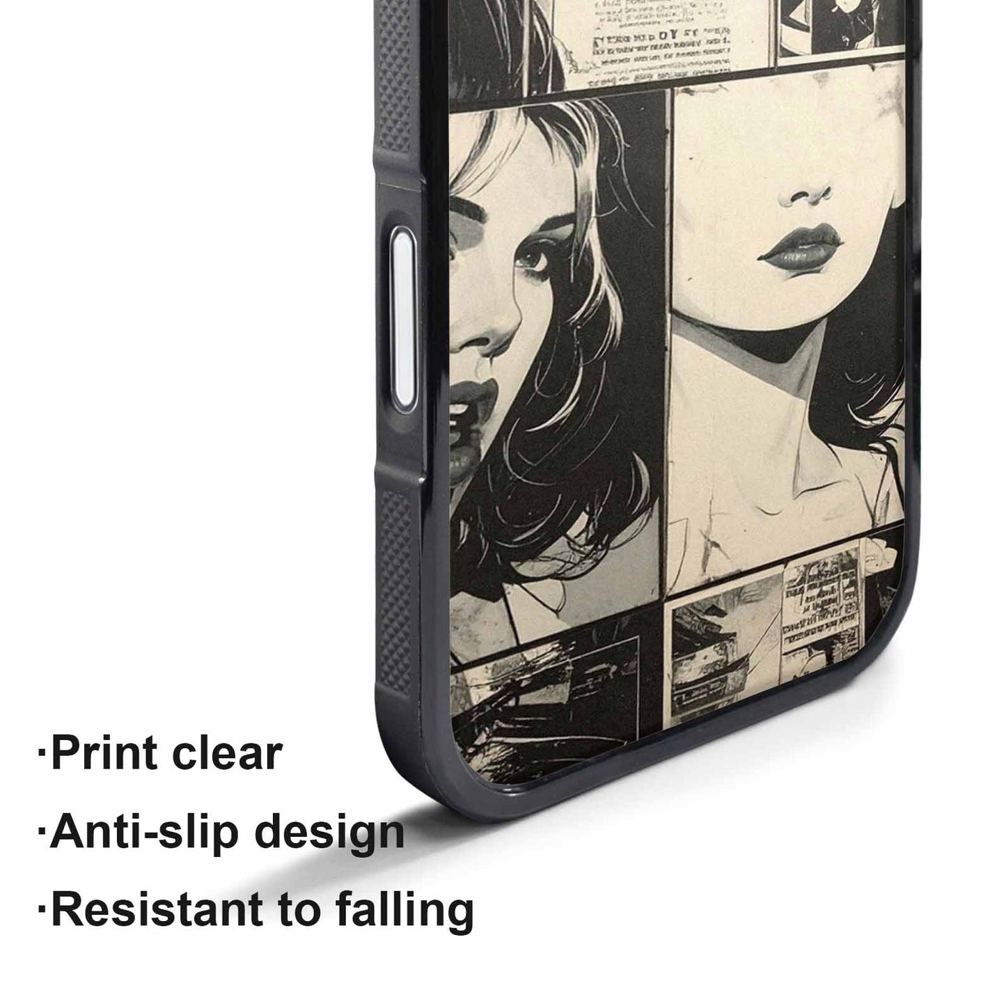 iPhone 17 Pro Max Case — Black And White Solid Retro Vintage, Original Design Phone Case