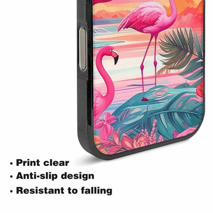 iPhone 16 Pro Max Case — Flamingo Tropical Flamingo Tropical Pattern Hundreds, Custom Phone Case