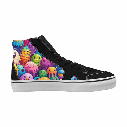 MEN'S Melting Ice Cream Monster High Top Canvas Melting Art Sneakers