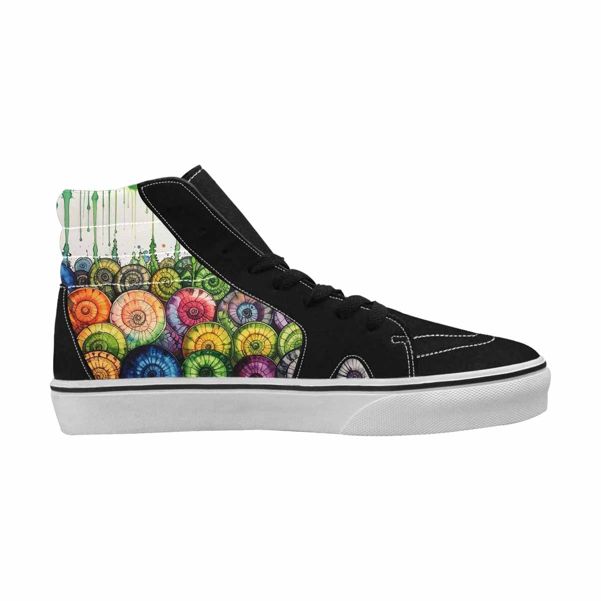 MEN'S Tie High Top Canvas Wallpaper Art Sneakers