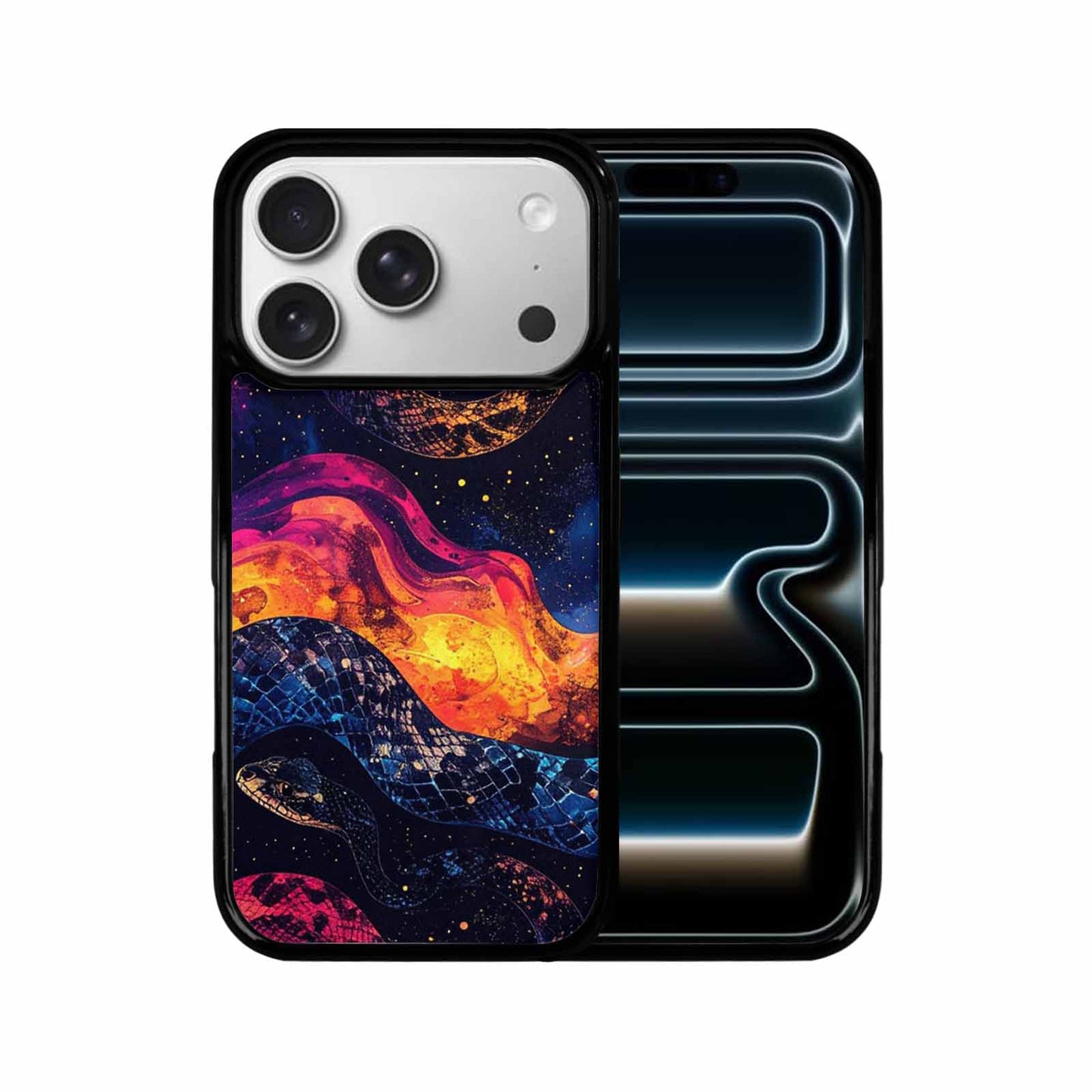 iPhone 17 Pro Case — Snake Print Galaxy Seamless Pattern Animal, Custom Printed Phone Case