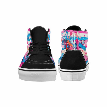 MEN'S Transgender Pride Flag High Top Canvas Wallpaper Art Sneakers