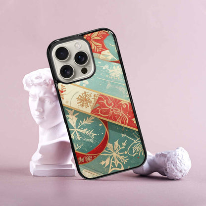 iPhone 16 Pro Case — Christmas Wrapping Paper Pattern Art Wallpaper, Custom Designed Case Cover