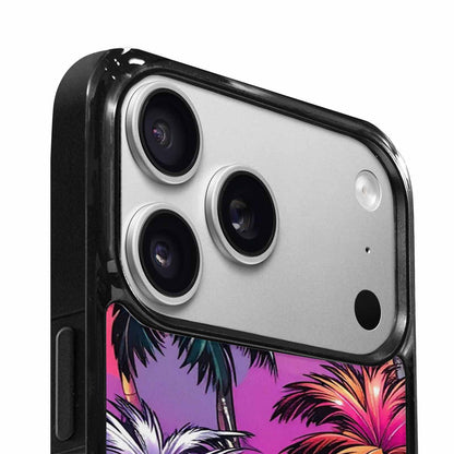 iPhone 17 Pro Case — Chrome Bling Palm Tree Original Art, Original Design Phone Case