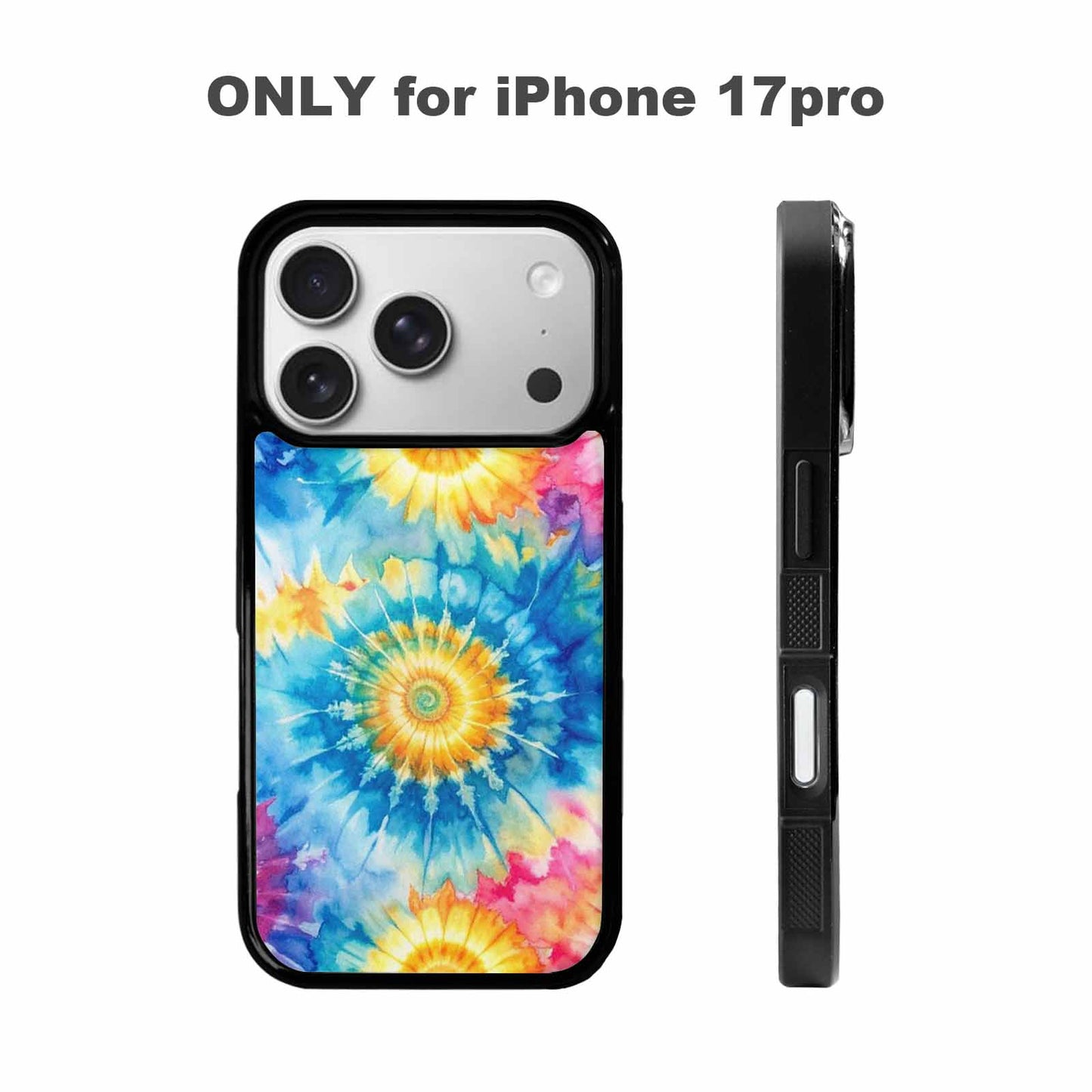 iPhone 17 Pro Case — Small Tie Dye Swirl Pattern Tie, Original Design Phone Case