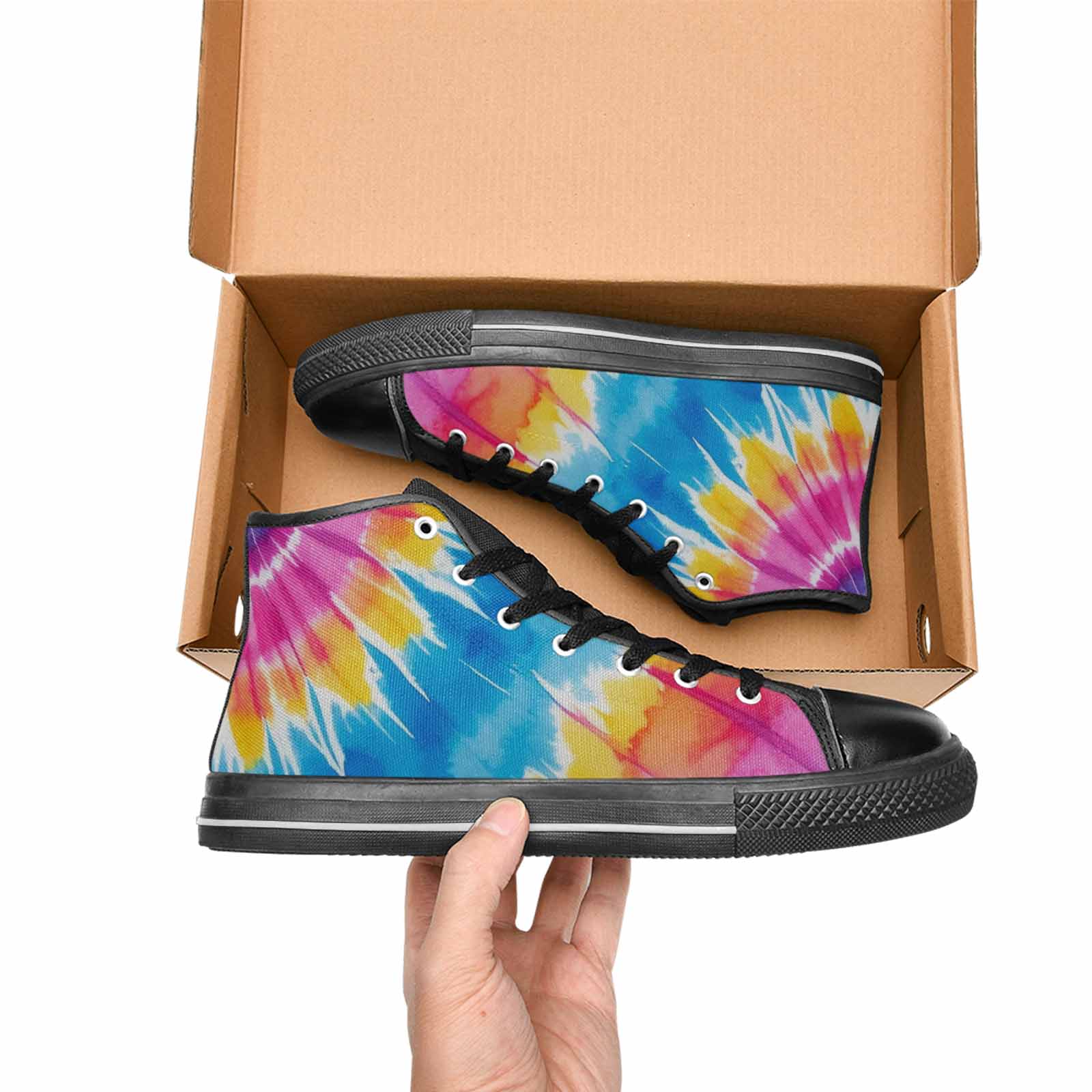 WOMEN'S Tie Dye Drip High Top Canvas Dreamcore Shoes