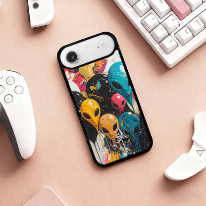 iPhone 17 Air Case — Aliens Marblealiens Pattern Jx7 Alien Scifi, Custom Art Phone Cover