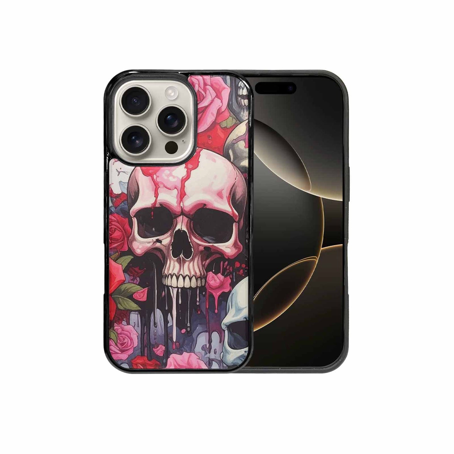 iPhone 16 Pro Case — Skulls And Roses Skulls And Roses, Personalized Phone Case