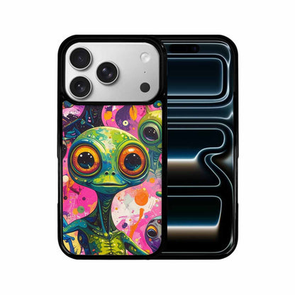 iPhone 17 Pro Case — Seamless Tileable Pattern Of Overlapping Alien, Original Design Phone Case