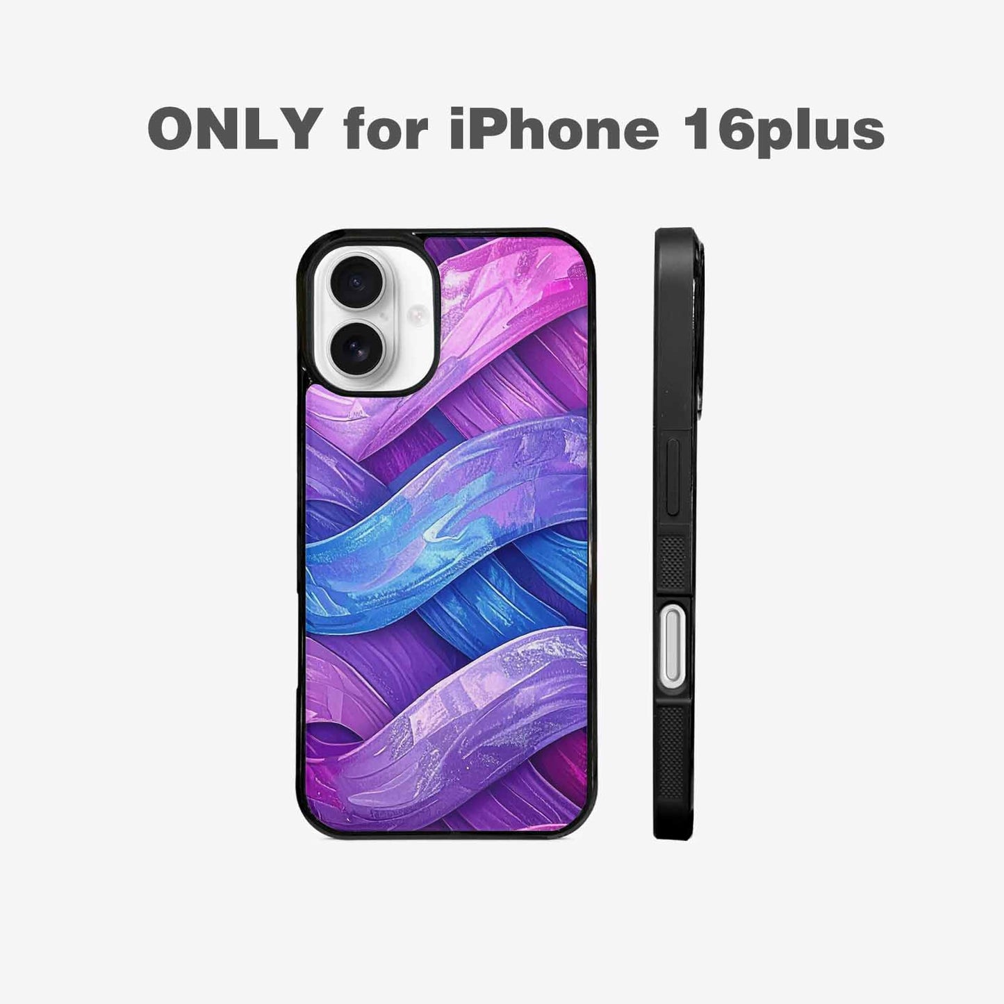 iPhone 16 Plus Case — Bisexual Flag Color Theme Small Rainbow, Custom Art Phone Cover
