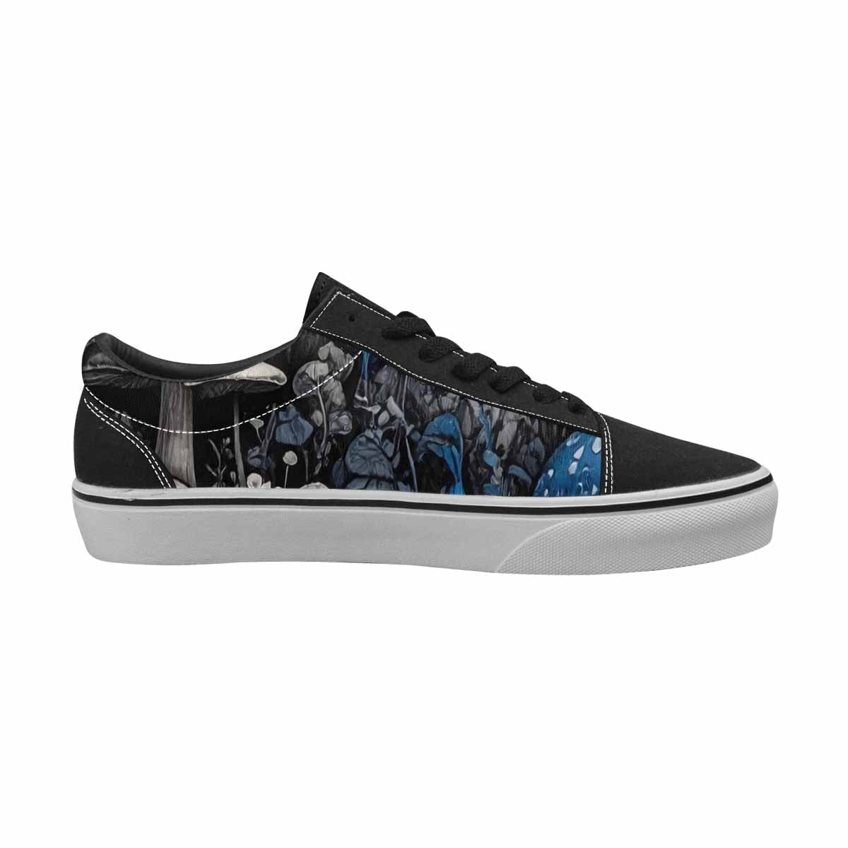 WOMEN'S Mushrooms (general) Lace-Up Canvas Vibrant Chaos Sneakers