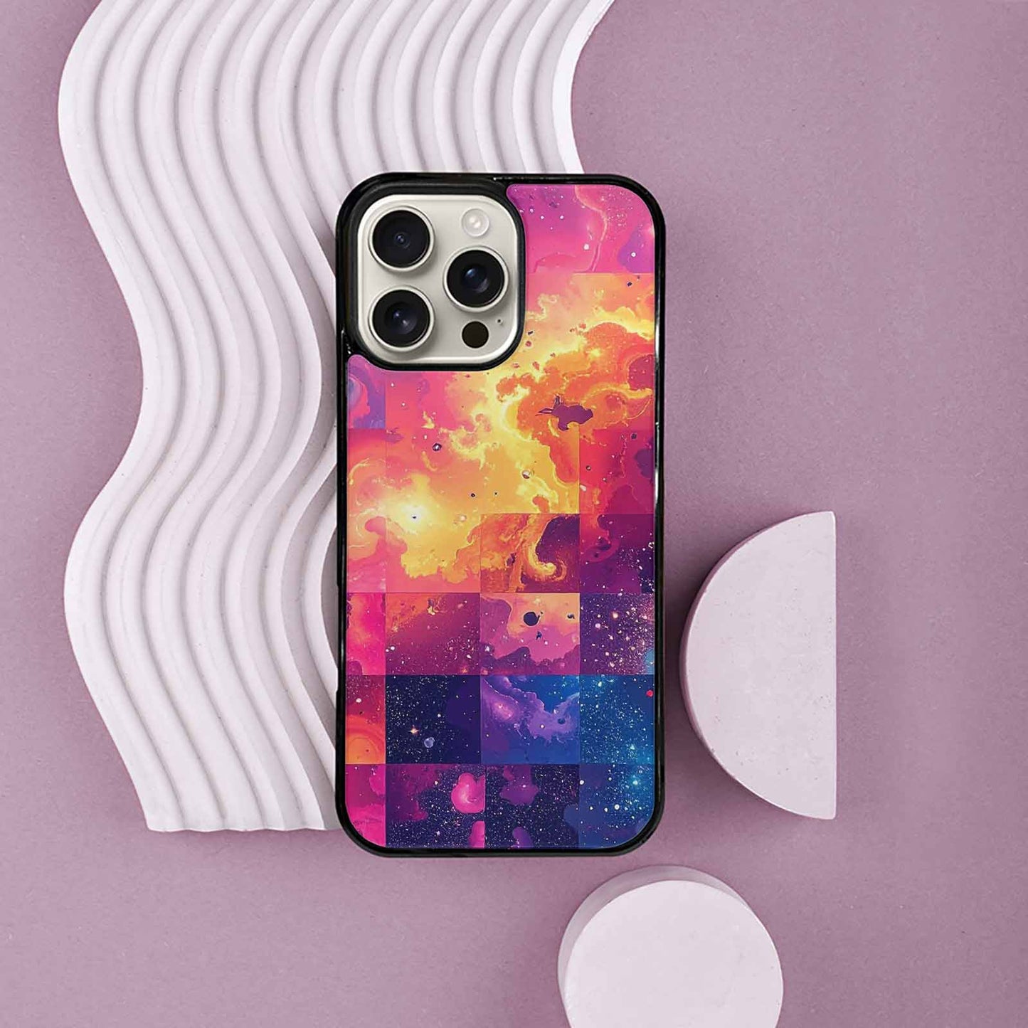 iPhone 16 Pro Max Case — Cosmic Creature And Object Mashup Pattern, Custom Print Case Cover