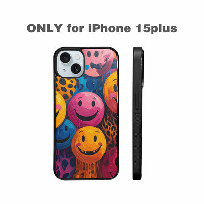 iPhone 15 Plus Case — Smiley Faces Animal Printsmile P7v, Custom Made Phone Cover